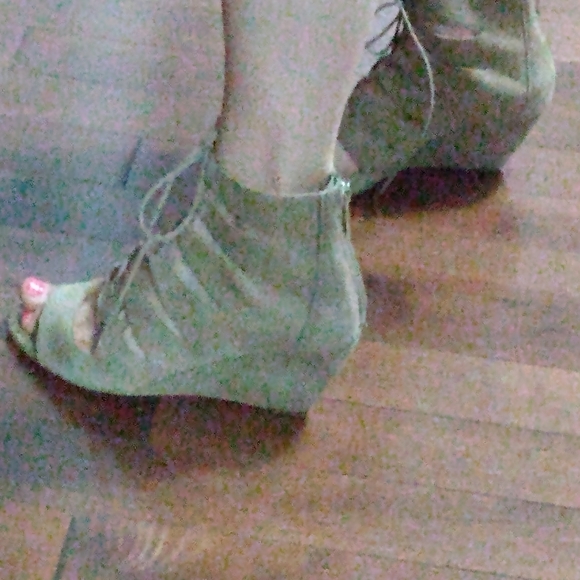 Sam Edelman caged lace-up wedge heels sandals - Picture 5 of 6